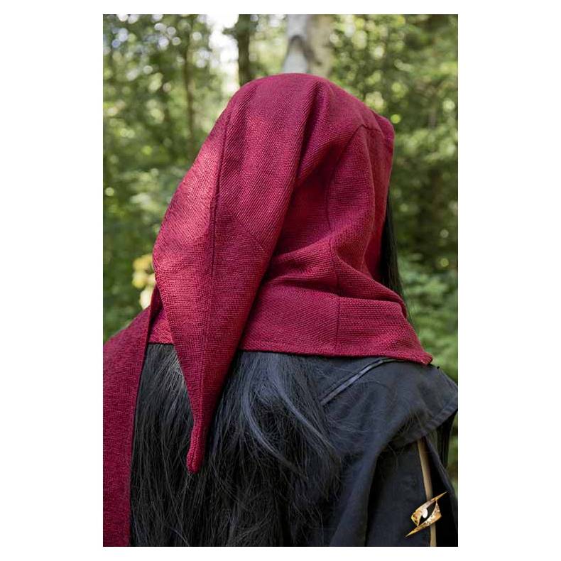 Altair Cowl - hooded cloak 30013500-medieval-cowl-altair-dark-red-back