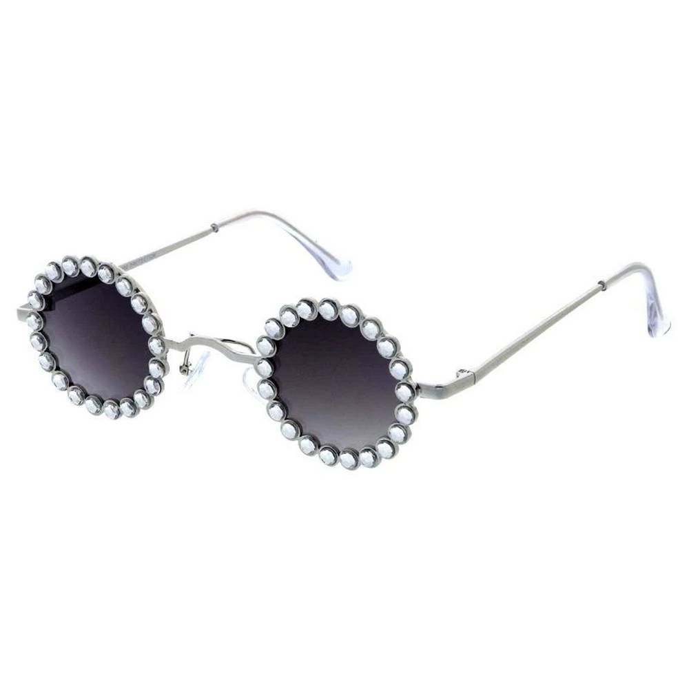 Unisex Small Round Vintage Inspired Rhinestone Encrusted Frame-Assorted
