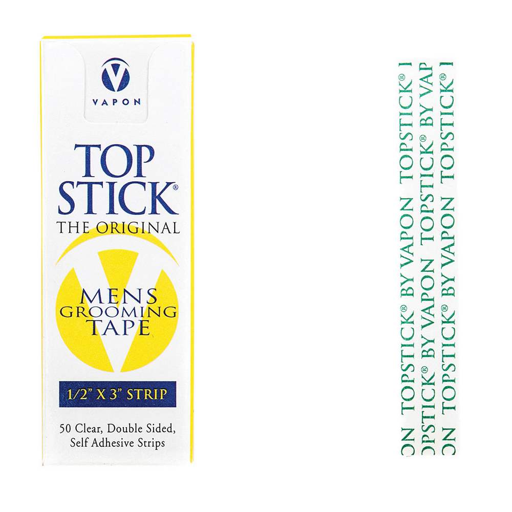 TOPSTICK 0.5”x 3" Double sided Tape strips 50/pack