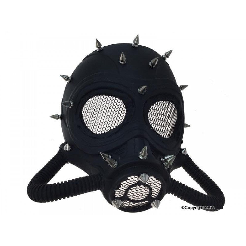 Steampunk studded Mask with hoses M39259B_2
