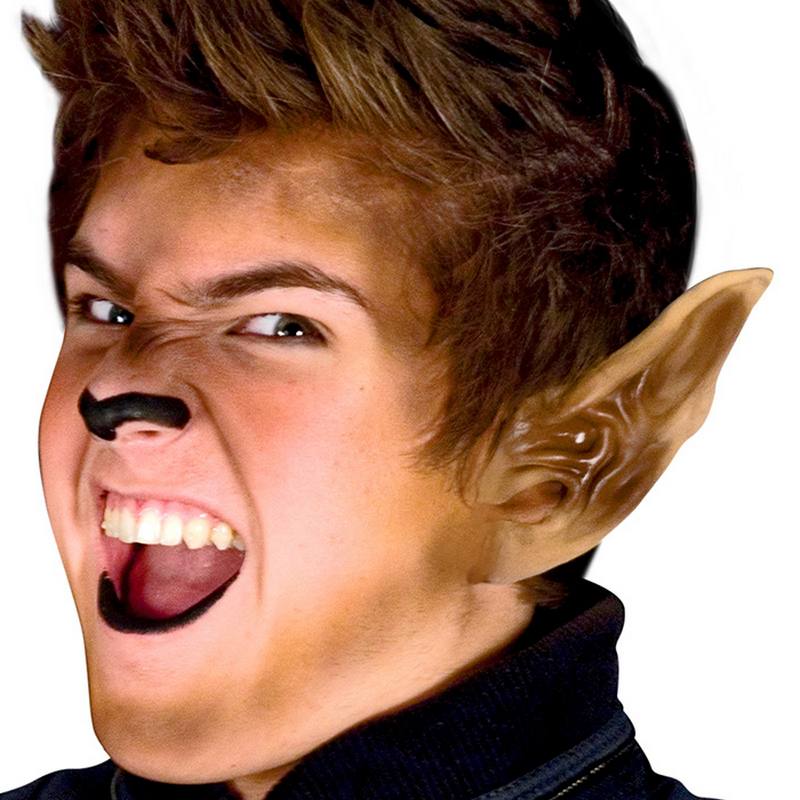 Werewolf Ears Woochie FX Prosthetics- X-Large Brown