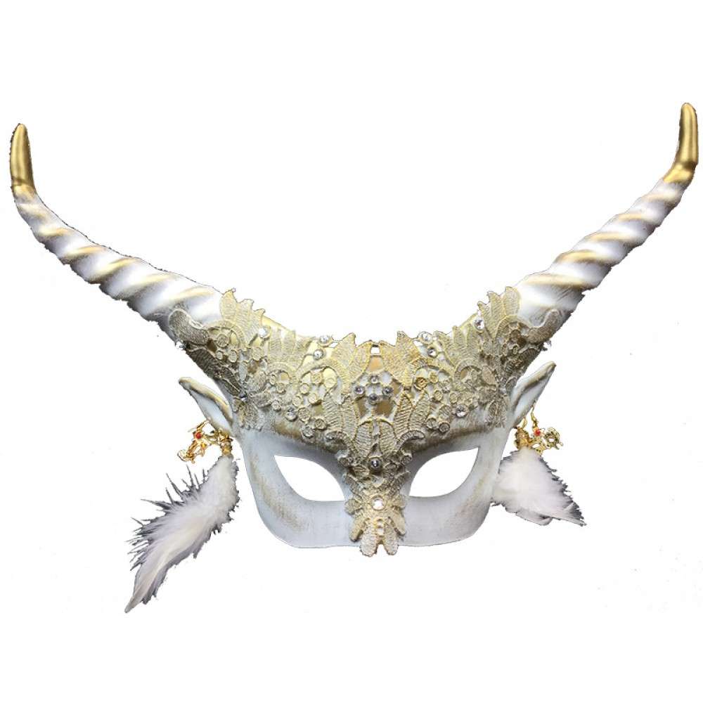 Venetian Devil Horned Mask with earrings