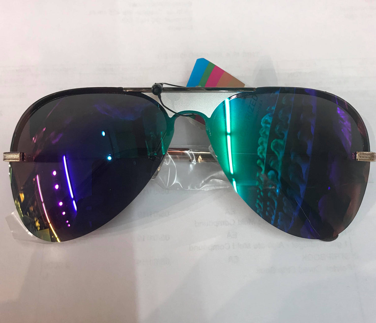 Polarized Miror Sunglasses 58335plrv-blueturquoise