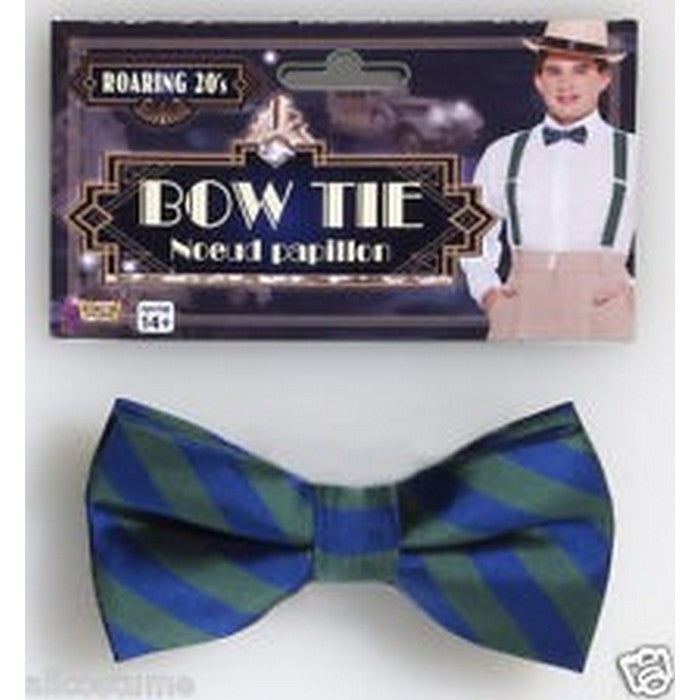 Roaring 20's Striped BOWTIE 73202_Green-Blue