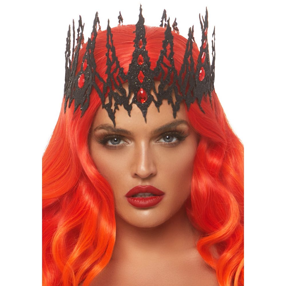 Glitter die cut jeweled crown