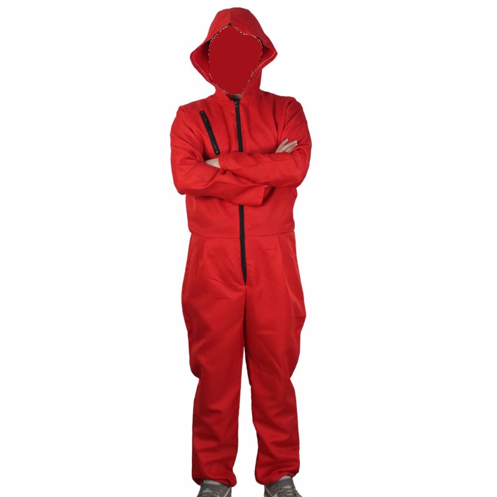 Paper Agent Papier Jumpsuit Costume Salvador-Dali-Movie-Costume-Money-Heist-blured-face