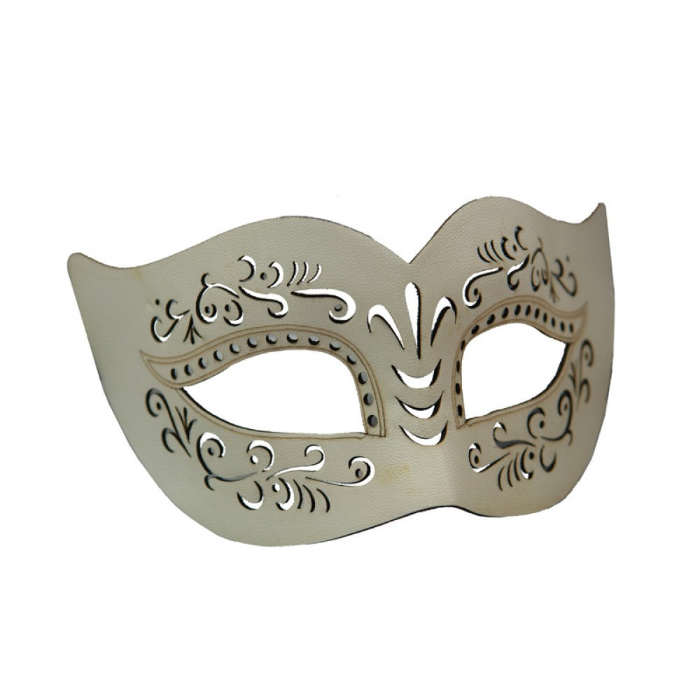 Venetian mask Leather-cut Marcie M33160White-1000x1000w