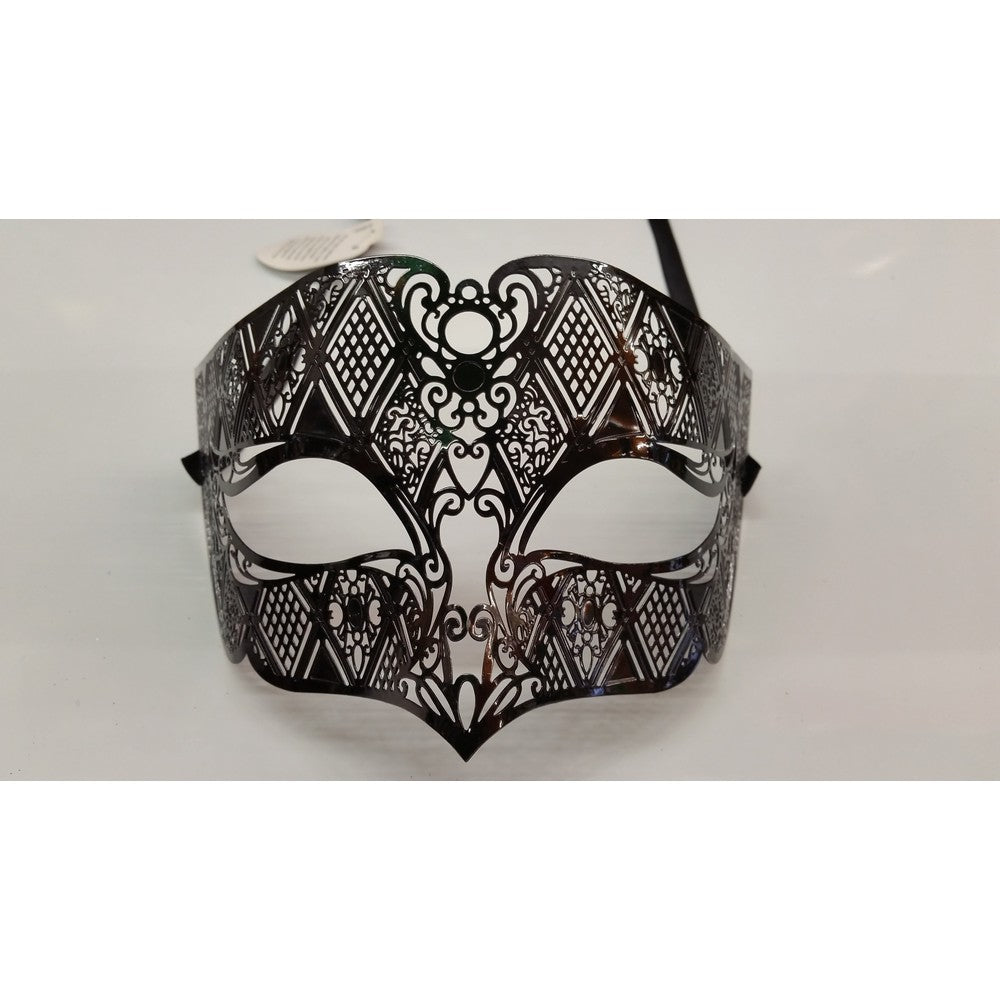 Black metallic venetian mask Black