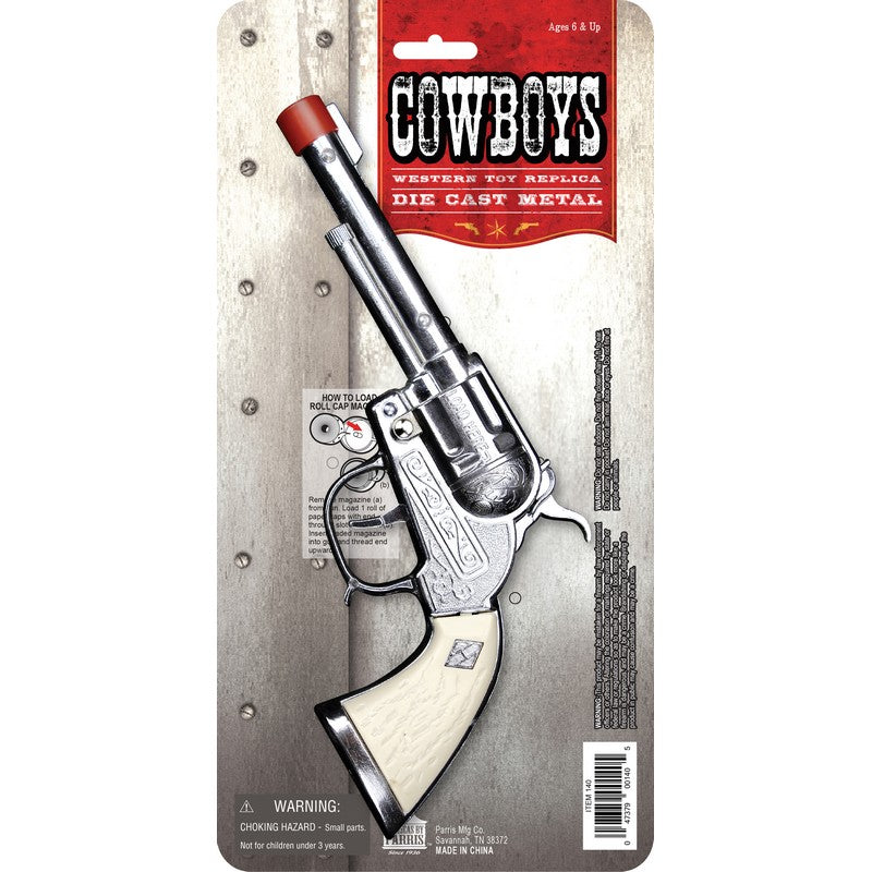 Metal Die Cast Cowboy Gun Replica - Western Toy Gun Ages 6 & Up _ Parris Mfg.