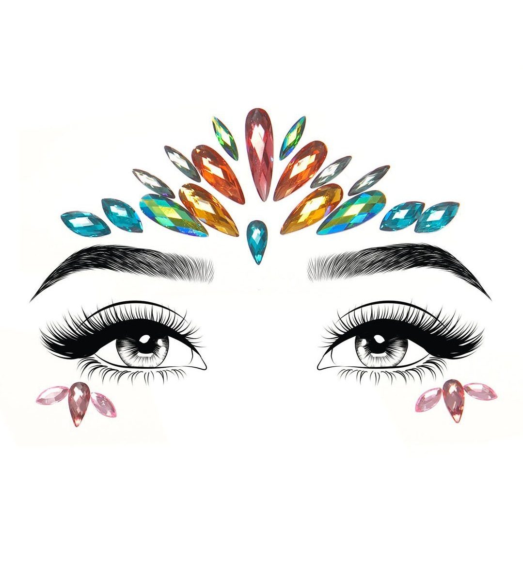 Avri Face Jewels Sticker - Adhesive gems