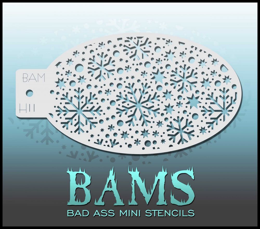 Snowflakes BAM H11 Bad ass mini stencil