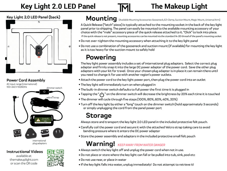 TML Key Light 2.0 Master Kit - Graphite