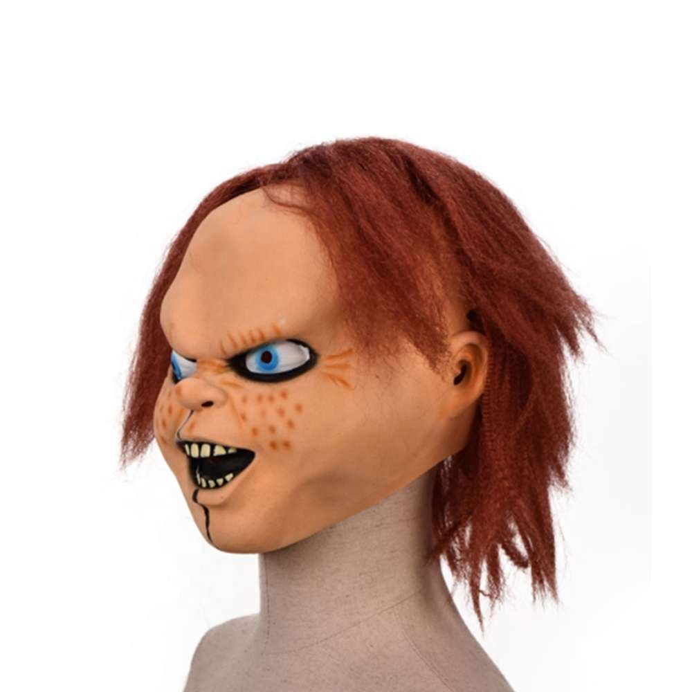 Scary baby mask with hair - Chucky