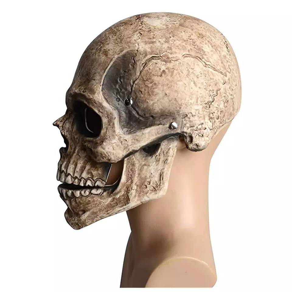 Skull latex scary Mask - moving jaw