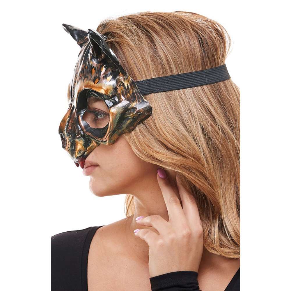 Brown Cat Skull Mask