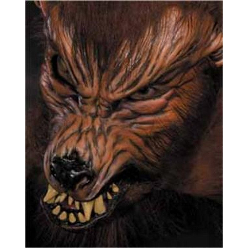 Howl O Ween Wolf MASK Moving Mouth - Brown