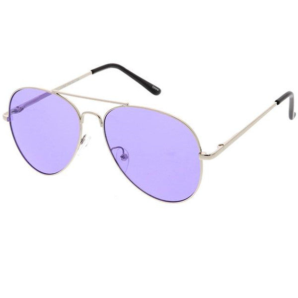 Unisex Aviator Glasses with Color Lens glasses Assorted