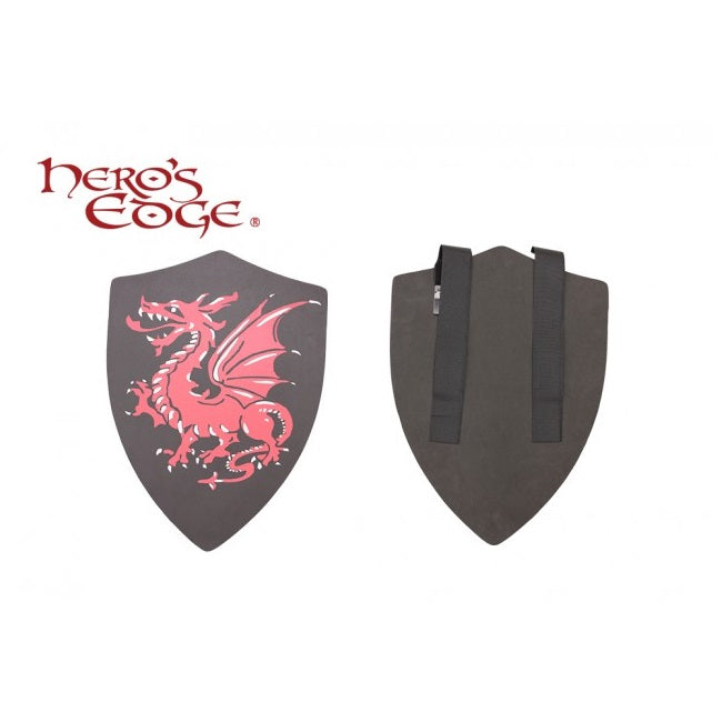 Foam Medieval Shield dragon 14.75"x 20.25"- Black
