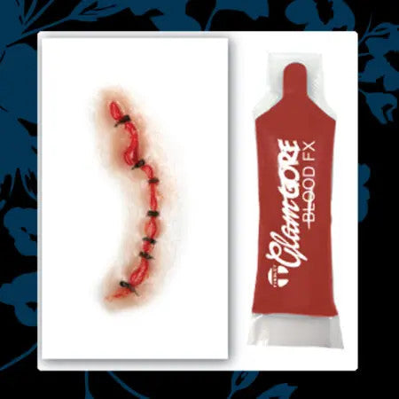 Glam STITCHES prosthetic & blood