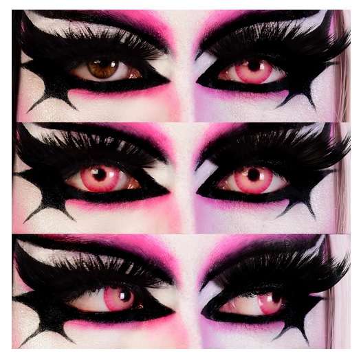 Jinx cosplay Contact LENSES -Mini Sclera Pink/Yellow