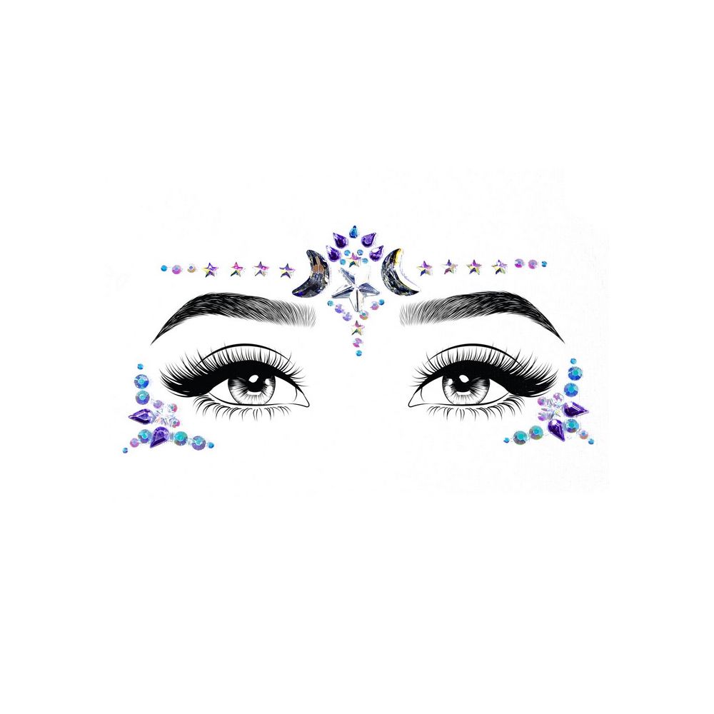 Mystic face jewels sticker - Adhesive gems
