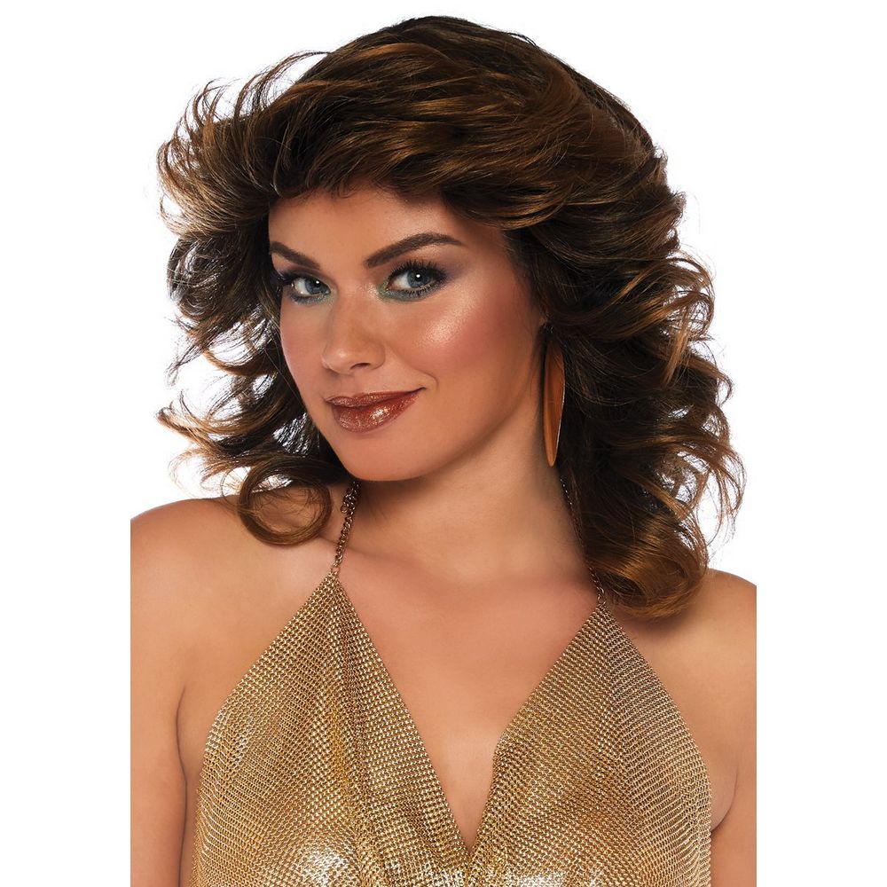 Farrah feathered wig - Brown