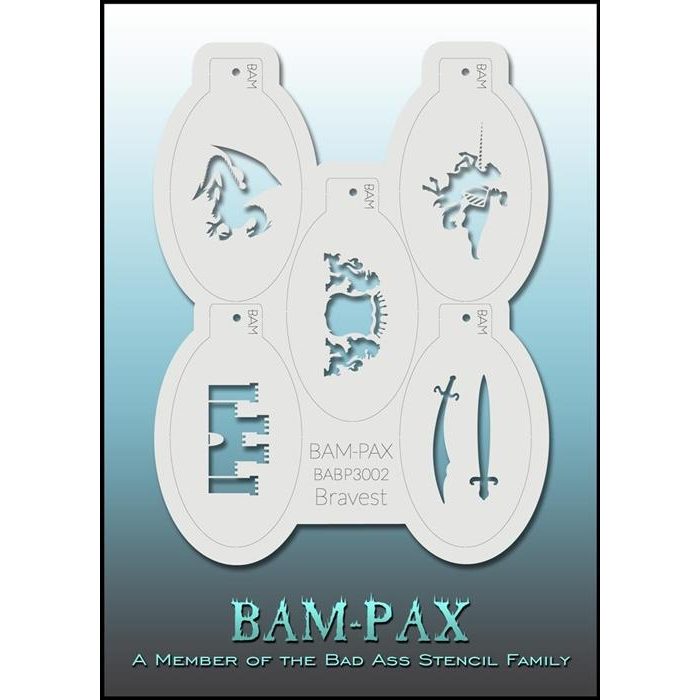 BAM-PAX BABP 3002 Bad Ass Stencil - Bravest
