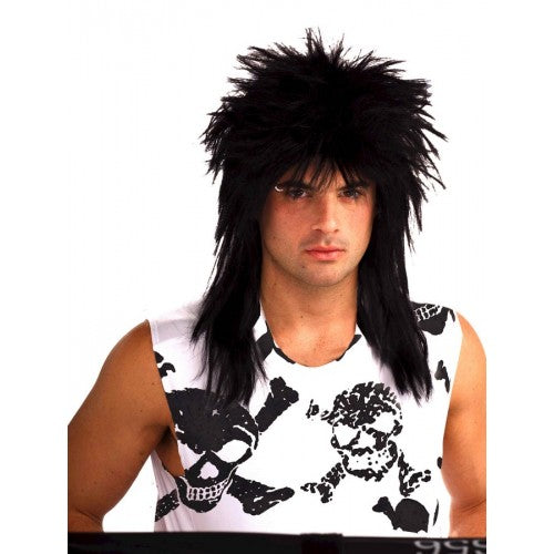 Unisex Rock Star Wig - Black