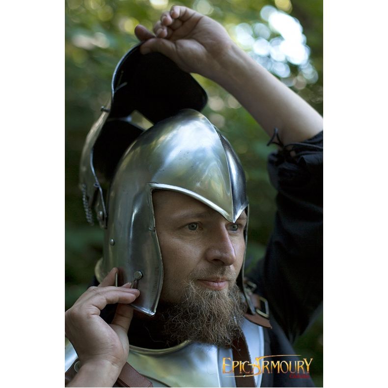 Visored Barbuta helmet - Barbute - Large