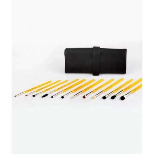 Studio Eyes 12pc Brush Set with Roll-up Pouch