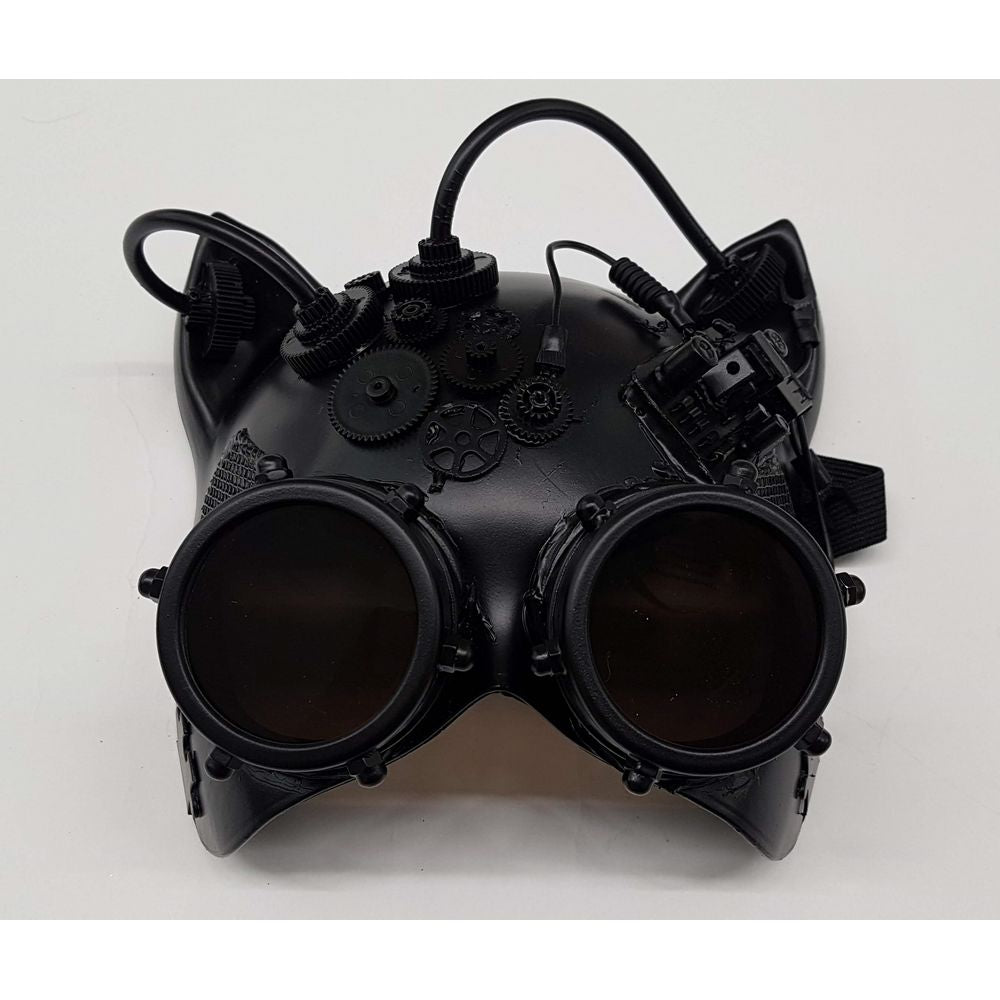 Steampunk Catwoman mask with goggles