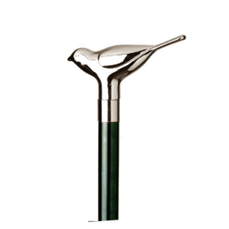 Bird Brass Cane Silver