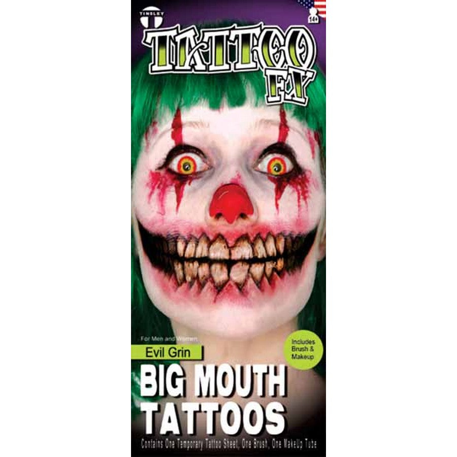 Evil Grin Big Mouth TATTOO