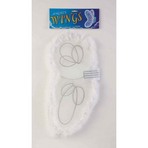 ANGEL WINGS with Marabou Trim - white