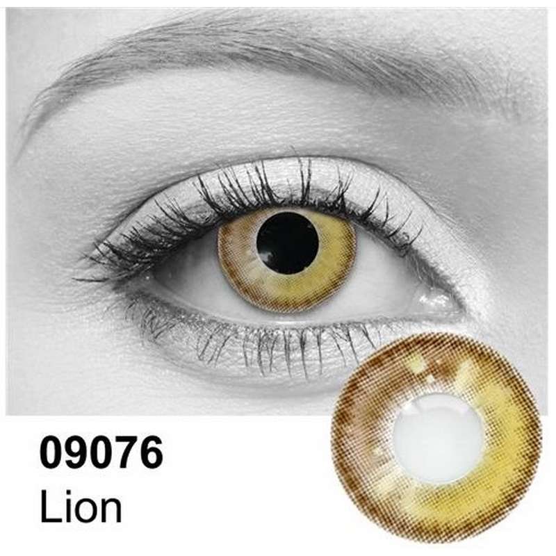 Lion contact lenses - gold brown