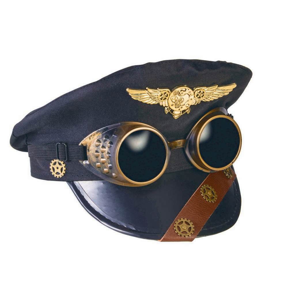 Steampunk Police Hat with Goggles