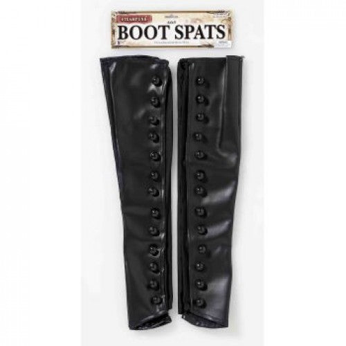 Steampunk Boot Spats Black