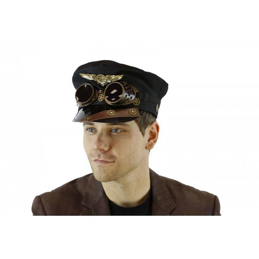 Steampunk Police Hat with Goggles