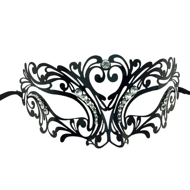 Metal Venetian Mask with rhinestones 57