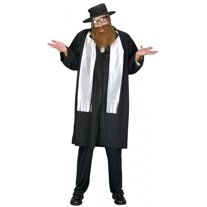 Rabbi Adult Jewish man Costume - Black