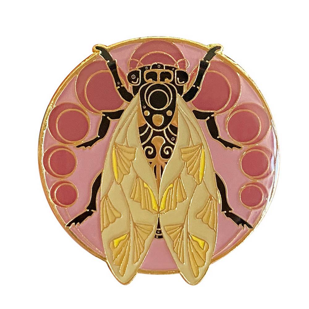 Art Nouveau Cicada Insect Brooch