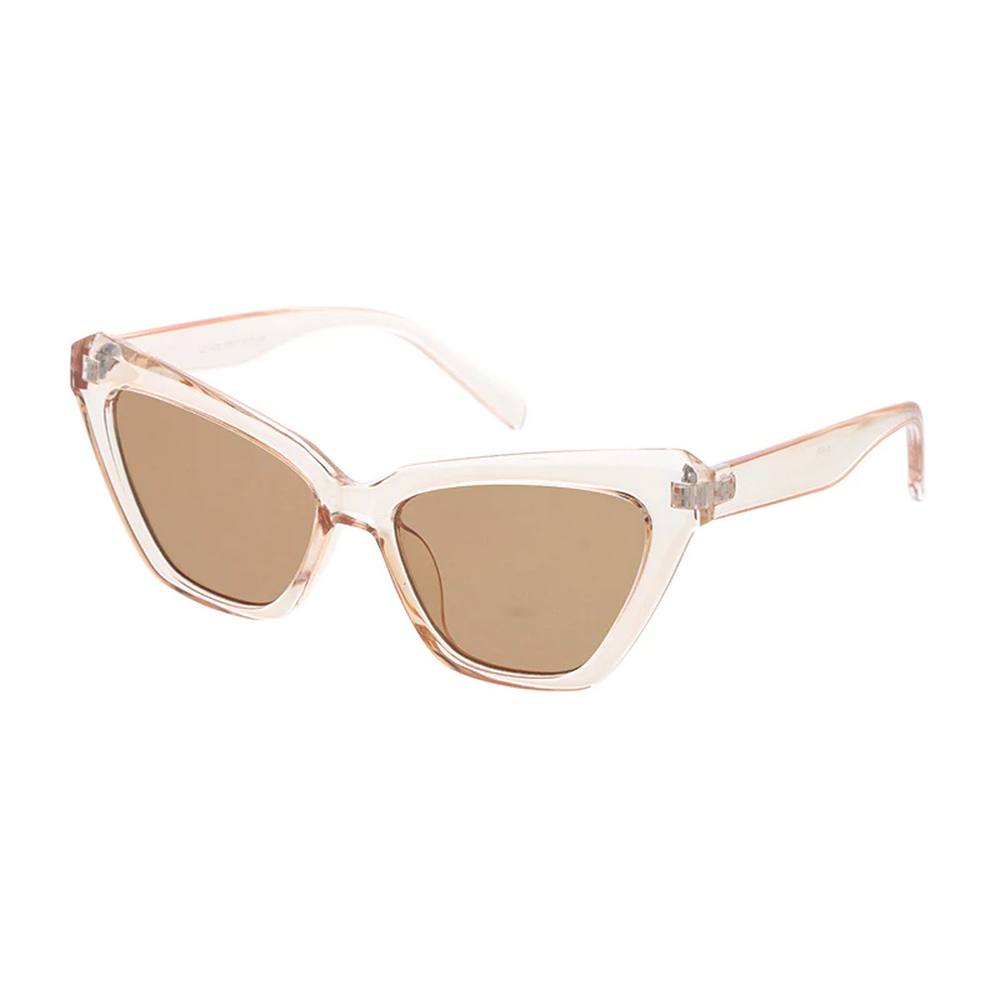 Large Slim Cat Eye Sunglasses Plastic Frame - Assorted