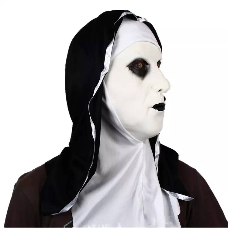 Scary Horror white Nun Mask