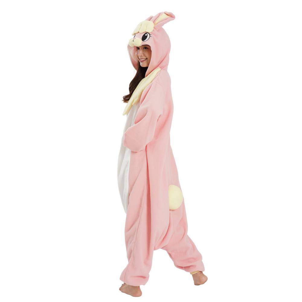 Fluffy Rabbit Pink Kigurumi onesie- adult