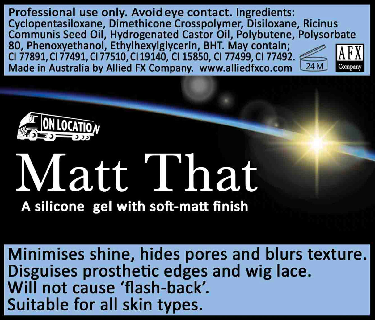 On Location AFX Matt That Silicone- Clear