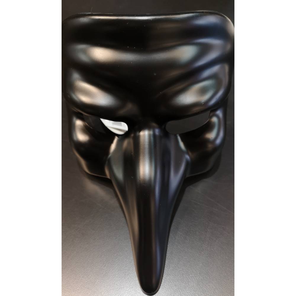 Venetian Long Nose Mask, Pantalone - Black