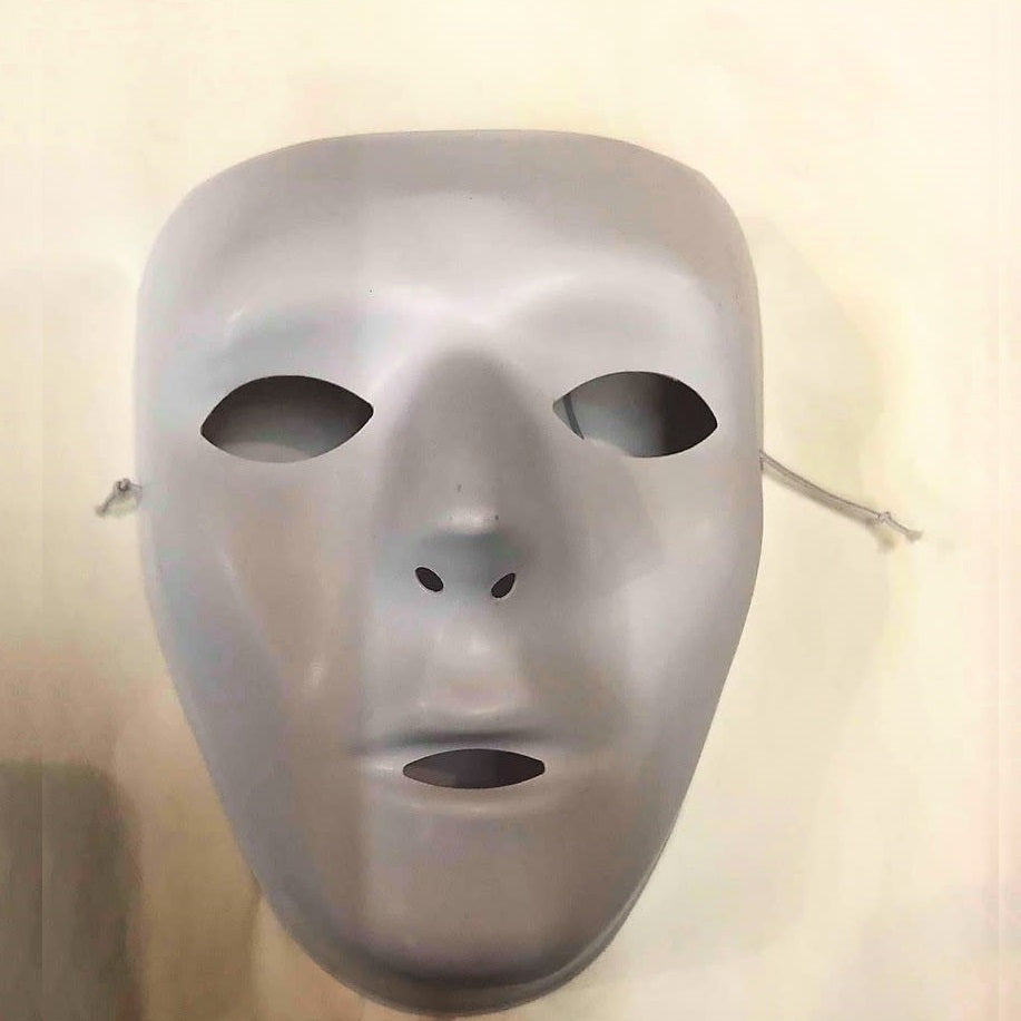 Plain White MALE MASK - White
