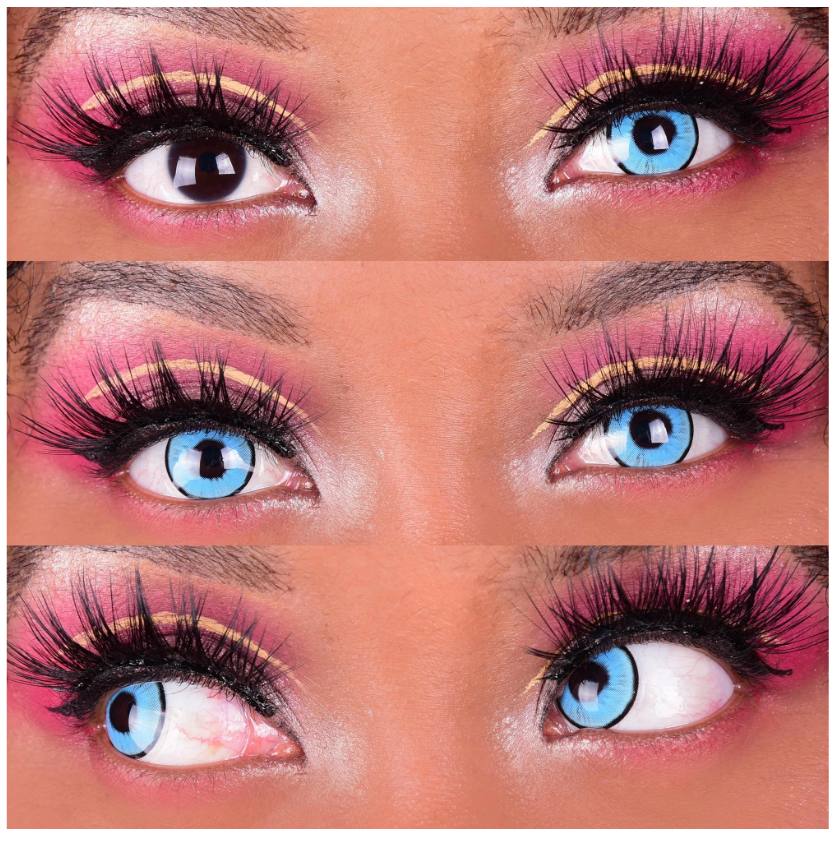 Super Hero Contact Lenses- Blue and Black