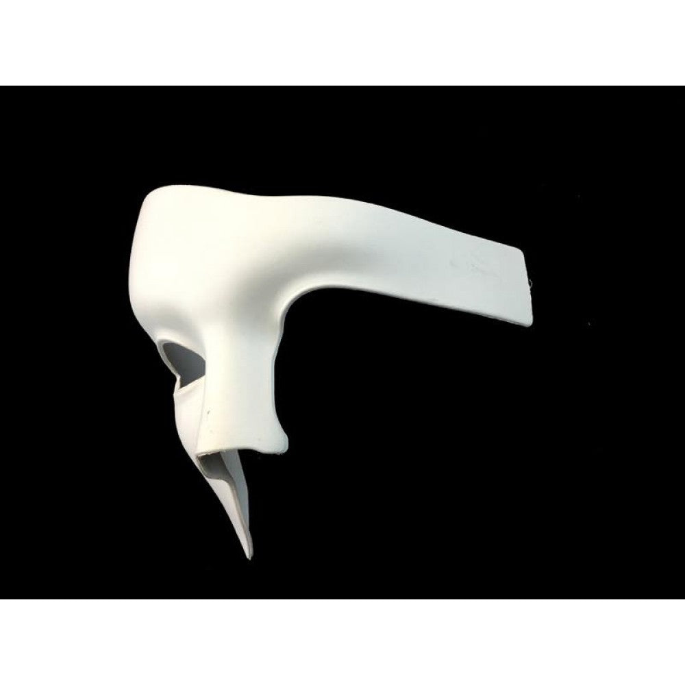 Asymmetrical Venetian Mask - White