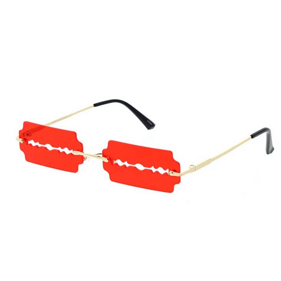 Unisex Metal Small Rimless Razor Blade Novelty Frame - Assorted
